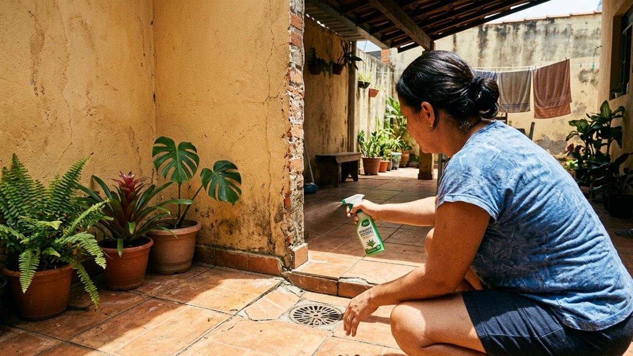 Uso de vinagre para afastar insetos no quintal