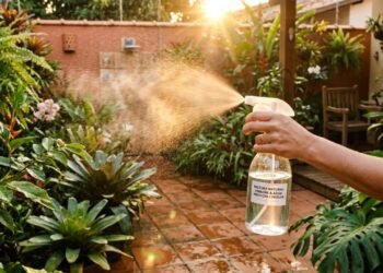 Uso de vinagre para afastar insetos no quintal