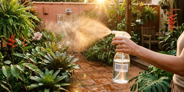 Uso de vinagre para afastar insetos no quintal