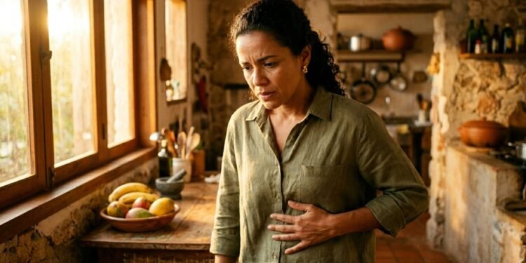 Dor no lado direito do abdômen: gases ou problema no fígado/vesícula