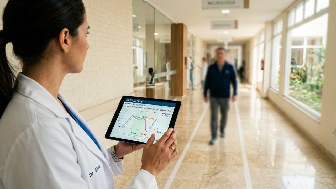 Caminhar em linha reta por alguns passos