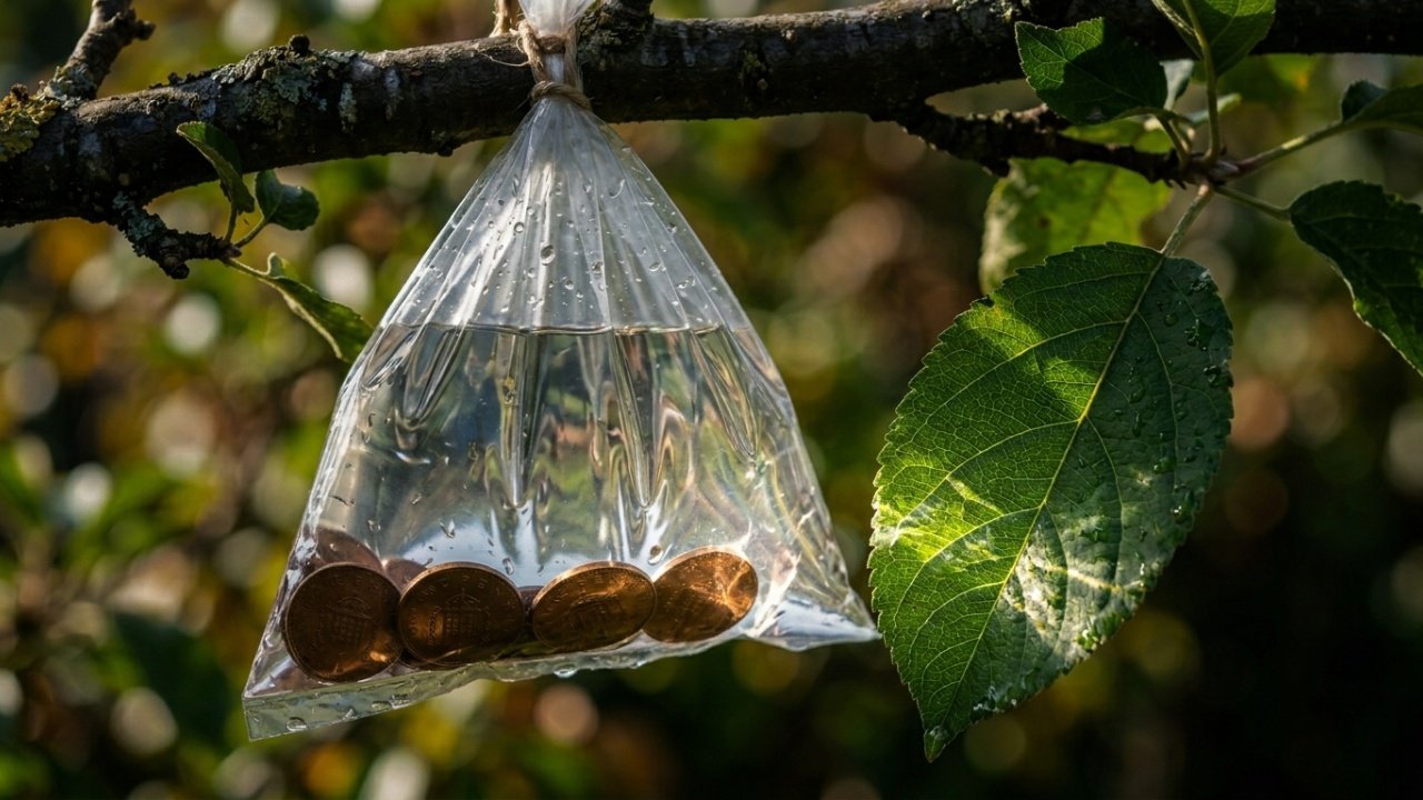Por que pendurar sacolas plásticas no jardim (não é para armazenar nada)