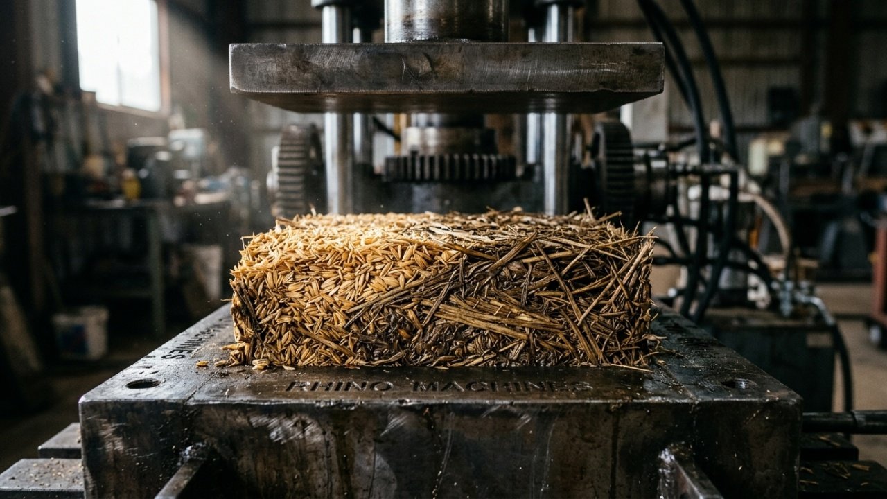 Tijolos feitos de resíduos agrícolas na Índia