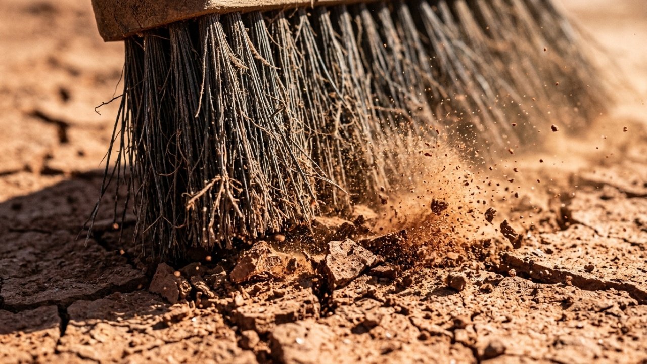 Varrer o quintal seco pode trazer problemas respiratórios que poucos consideram