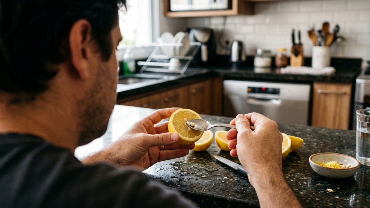 Colocar limão na máquina de lavar louça