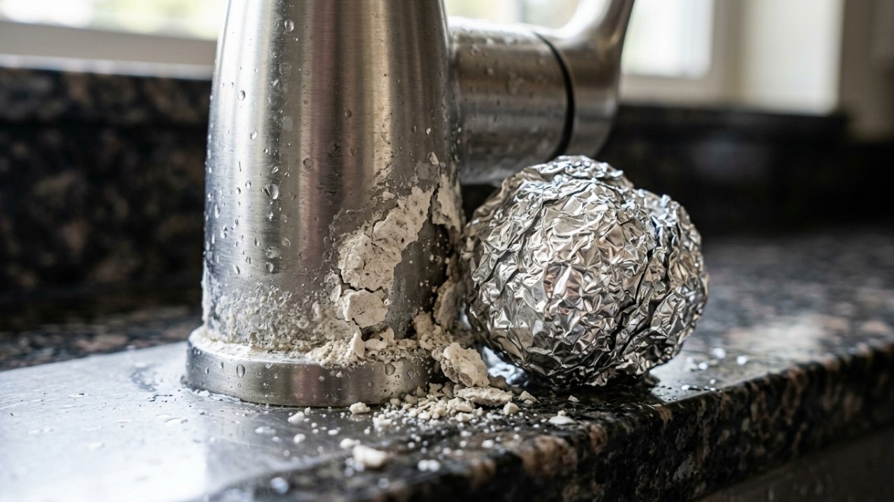 Papel alumínio na torneira ajuda na limpeza doméstica