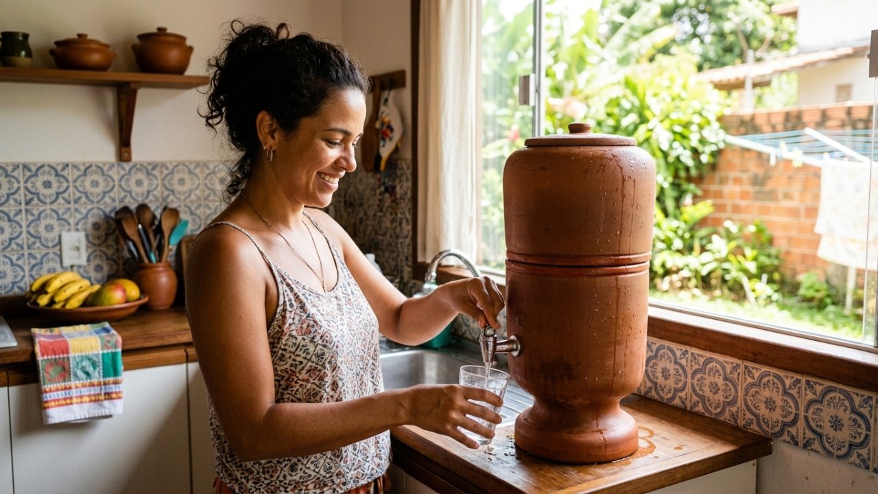 O que significa ter um filtro de barro para o consumo de água
