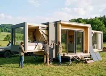 A impressionante casa dobrável de 35 metros