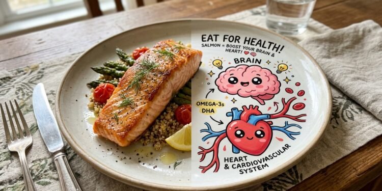 O que o salmão faz no cérebro e sistema cardiovascular