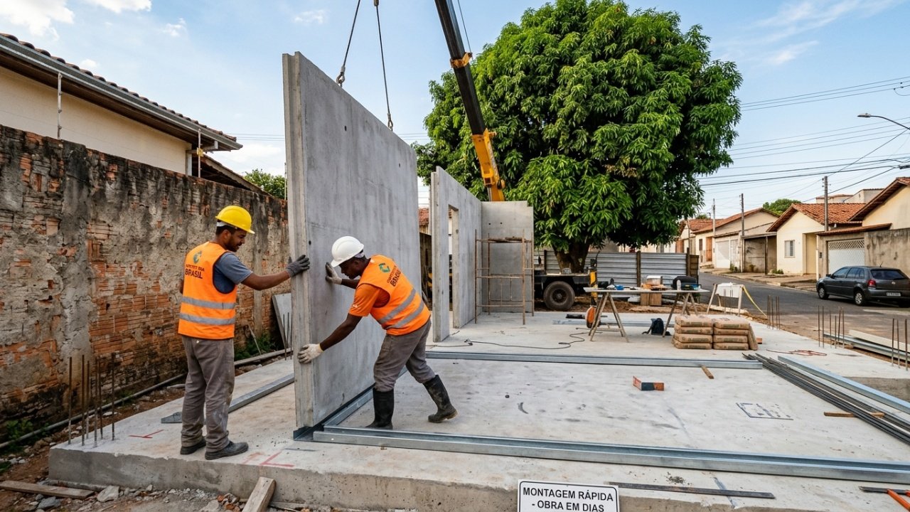 Casa pré-moldada reduz custos de obra
