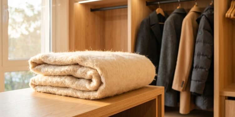 Guardar cobertores sem mofo e desgaste