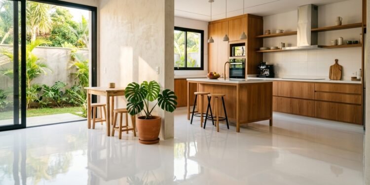 As novas opções de pavimentos práticos que dispensam manutenção pesada e facilitam as limpezas diárias.