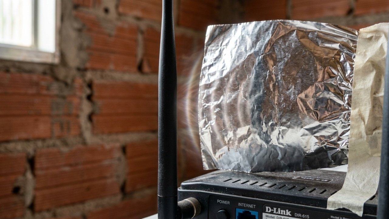 O princípio físico por trás do uso de papel alumínio no roteador para direcionar o sinal Wi-Fi.