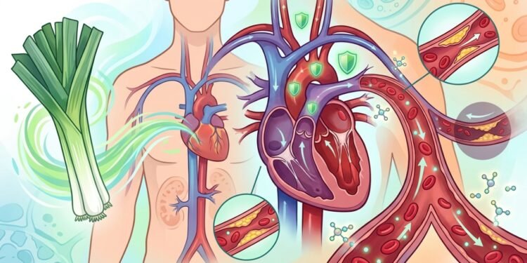 Os efeitos do alho-poró na saúde do coração, na pressão arterial e na redução do colesterol
