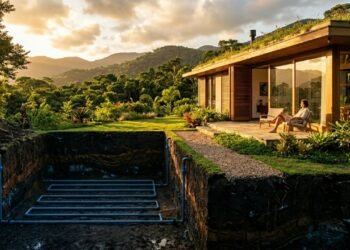 O princípio físico e os benefícios do poço canadense (resfriamento passivo com tubos enterrados)