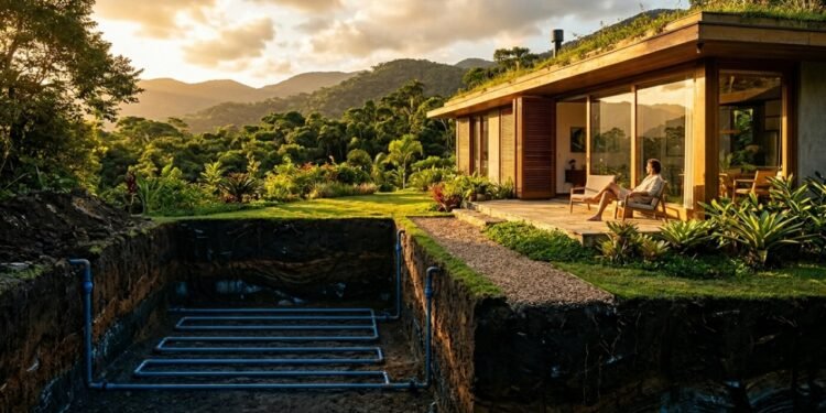 O princípio físico e os benefícios do poço canadense (resfriamento passivo com tubos enterrados)