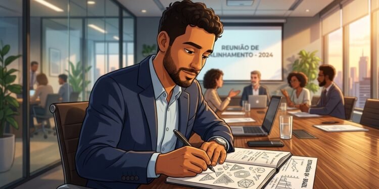 os benefícios cognitivos de rabiscar durante reuniões e aulas, validando o hábito com base na neurociência.