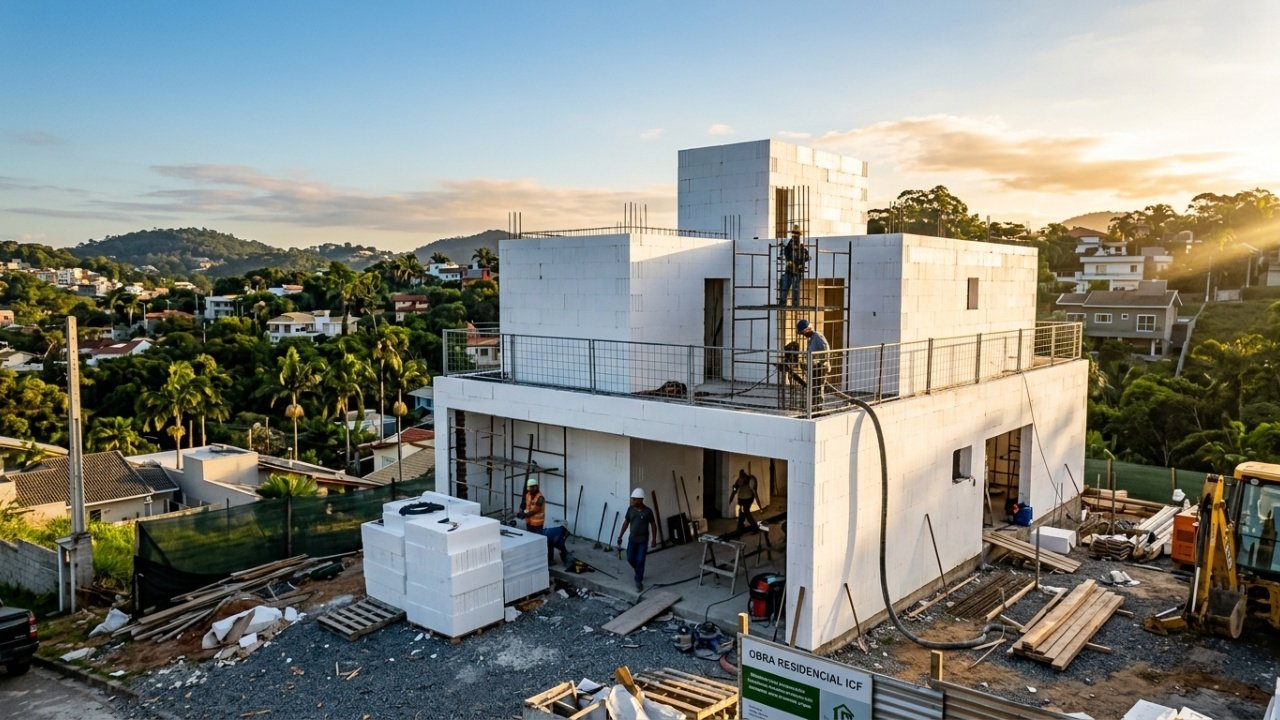 O sistema ICF com blocos de isopor estrutural, sua recente certificação no Brasil