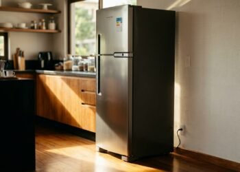 Detalhadamente os ganhos mecânicos e financeiros da ventilação traseira do refrigerador.