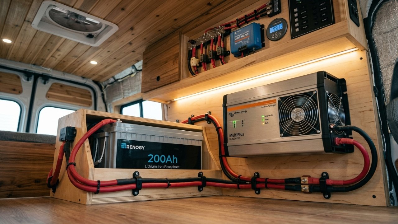 Custos de conversão de um furgão em camper para nómadas digitais