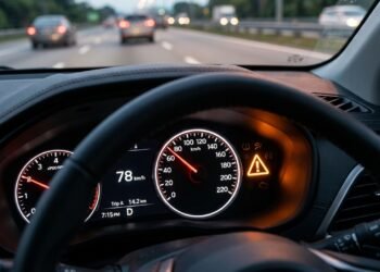 O que significa o triângulo desenhado na lateral do carro perto do velocímetro