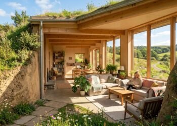 Por que algumas casas estão sendo construídas parcialmente enterradas, a técnica antiga que mantém a temperatura estável o ano todo