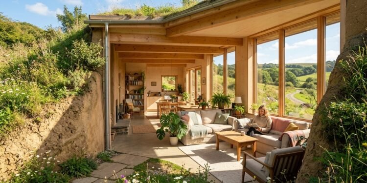 Por que algumas casas estão sendo construídas parcialmente enterradas, a técnica antiga que mantém a temperatura estável o ano todo