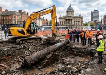 Operários da construção civil que realizavam escavações no norte da Inglaterra encontram, por acaso, um canhão de quase 1 tonelada que pode ter mais de 300 anos