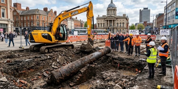 Operários da construção civil que realizavam escavações no norte da Inglaterra encontram, por acaso, um canhão de quase 1 tonelada que pode ter mais de 300 anos