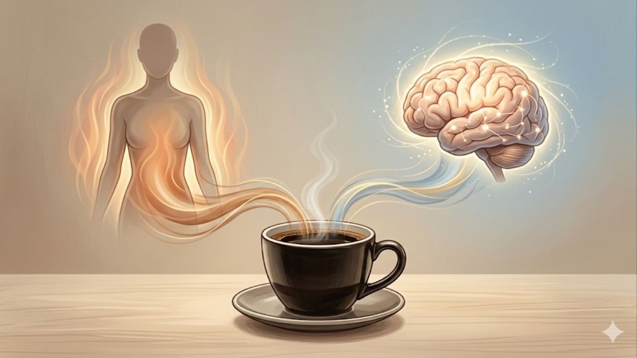 O que o café sem açúcar faz no cérebro e no metabolismo da gordura