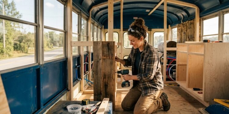 Quanto custa transformar um ônibus antigo em um motorhome funcional para casal viajar