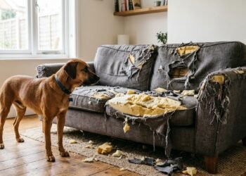 Cachorro que destrói objetos quando fica sozinho pode estar demonstrando mais do que tédio
