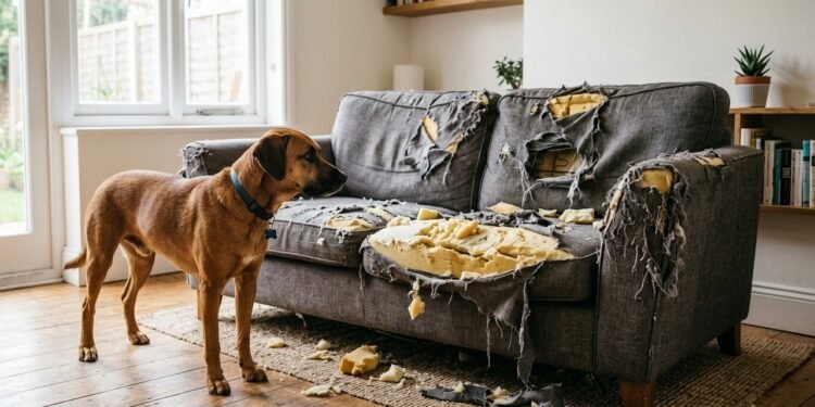 Cachorro que destrói objetos quando fica sozinho pode estar demonstrando mais do que tédio