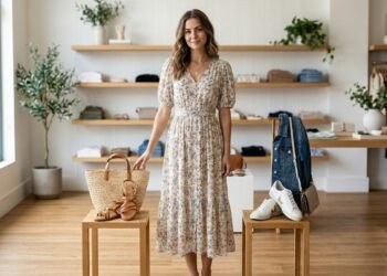 Vestidos midi elegantes e confortáveis, mulheres com mais de 40 anos vão apostar nesses modelos versáteis com sandálias e tênis em 2026