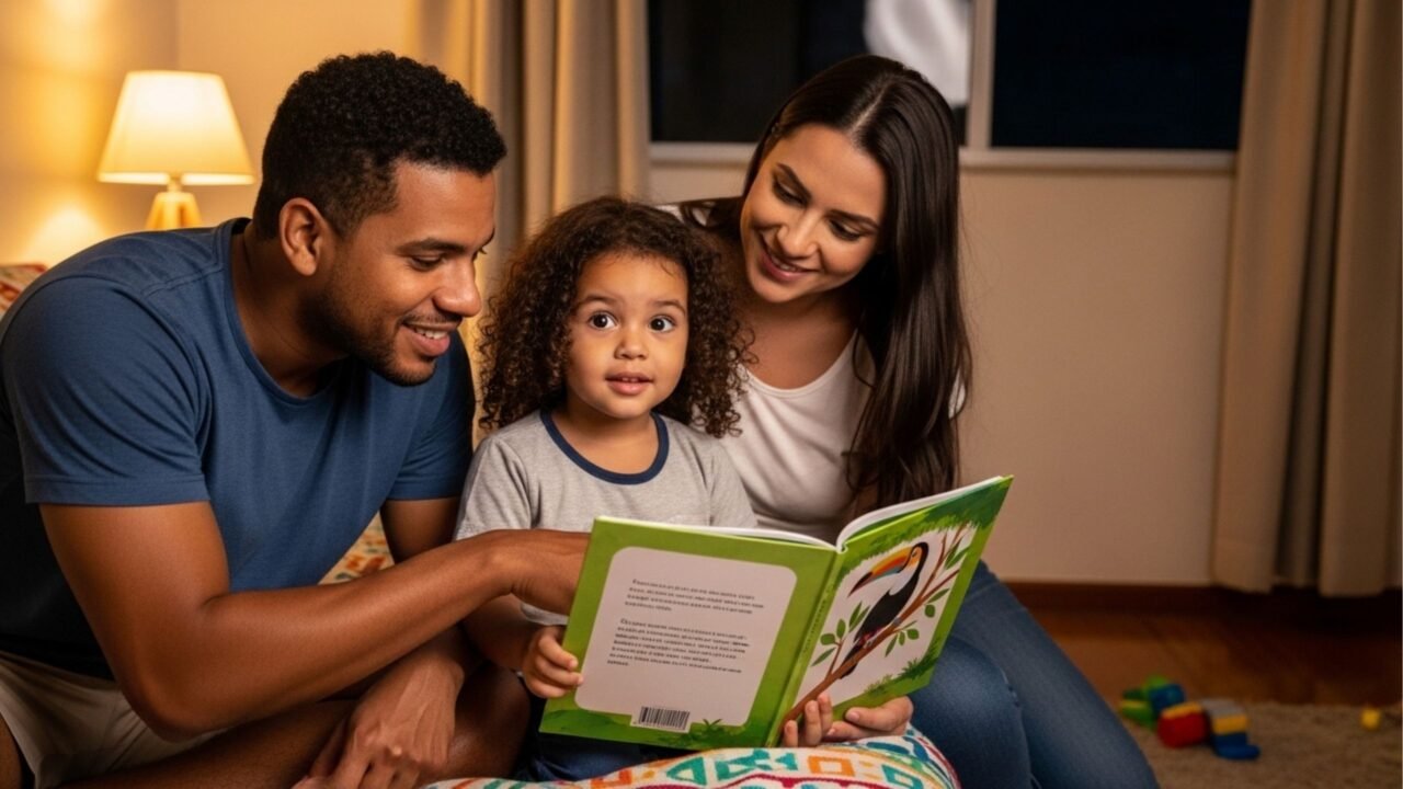 Pesquisa revela que crianças que leem antes de dormir têm melhor desempenho escolar e habilidades cognitivas mais desenvolvidas