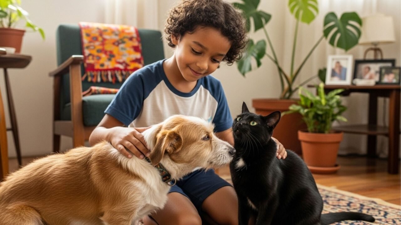 Estudos revelam que crianças que cuidam de animais de estimação desenvolvem habilidades emocionais mais fortes e melhor compreensão do bem-estar dos outros