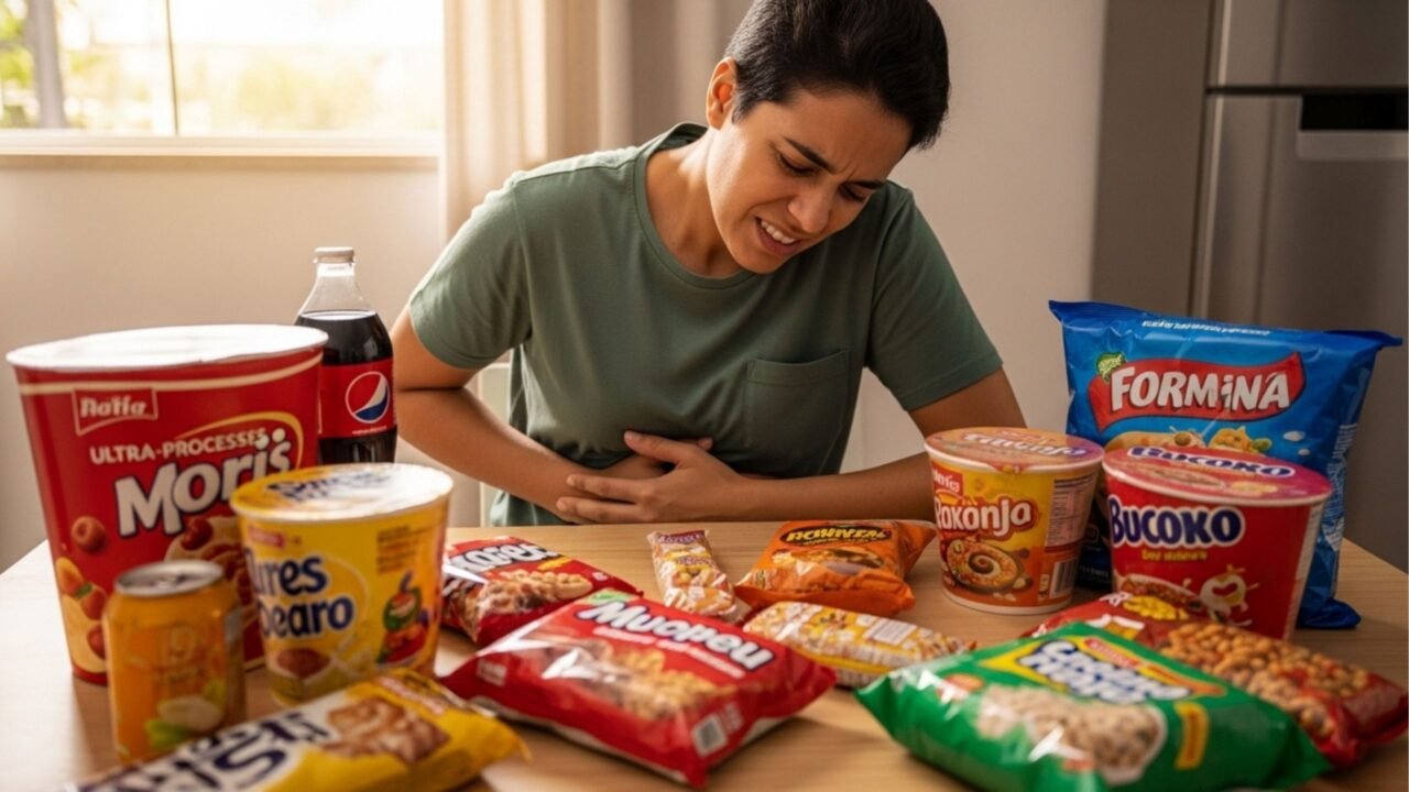 O que alimentos ultraprocessados fazem no intestino e no fígado