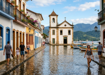 Uma cidade onde o mar invade as ruas de propositalmente para limpar conquista com seu patrimônio histórico no Brasil