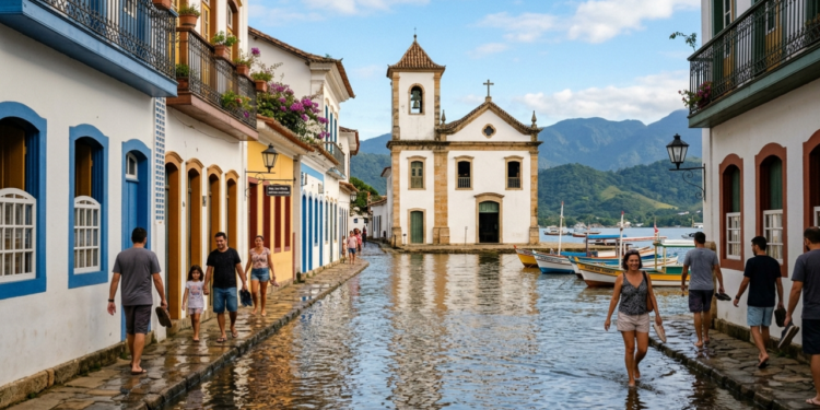 Uma cidade onde o mar invade as ruas de propositalmente para limpar conquista com seu patrimônio histórico no Brasil