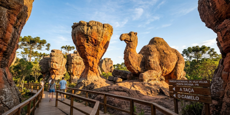 Os arenitos de 400 milhões de anos com a Taça, o Camelo e o primeiro parque natural tombado do Paraná