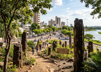 A "Mesopotâmia brasileira" é uma capital planejada que esconde uma floresta de 270 milhões de anos na sua avenida