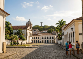 Fundada em 1590, a 4ª cidade mais antiga do Brasil abriga o primeiro Cristo Redentor do país e uma praça única histórica nas Américas