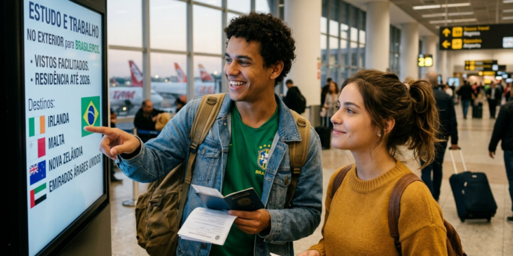 Irlanda, Malta, Nova Zelândia e Emirados Árabes Unidos abrem corrida por brasileiros com vistos de estudo e trabalho que prometem residência facilitada para quem chegar até o fim de 2026