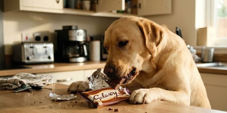 O chocolate contém uma substância chamada teobromina, que o fígado dos animais não consegue metabolizar com rapidez