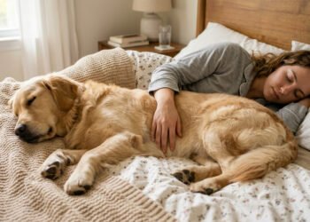 O que significa para o seu cão dormir perto de você, segundo veterinários