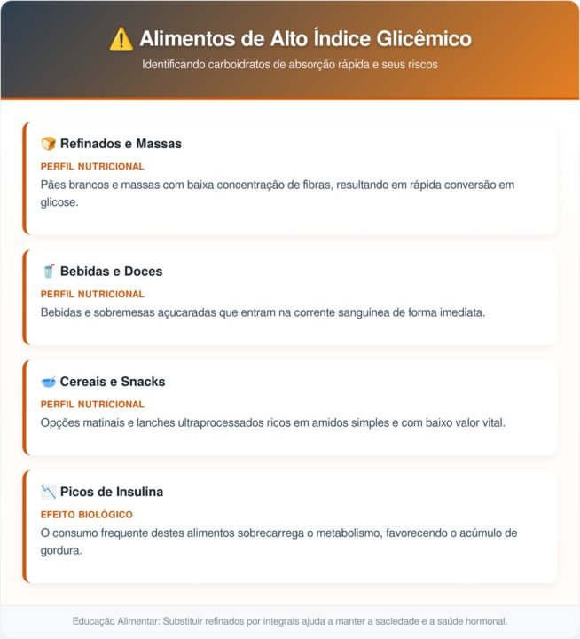 Nutricionista revela, o problema de comer à noite não é o horário, é a escolha de alimentos com alto índice glicêmico