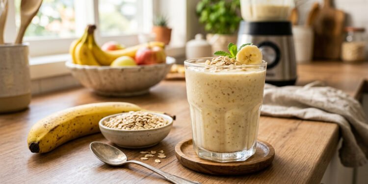 A vitamina de banana com aveia que ajuda a recuperar energia e reduz o cansaço físico