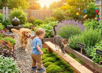 O que significa criar um jardim sensorial em casa para crianças e animais explorarem com segurança