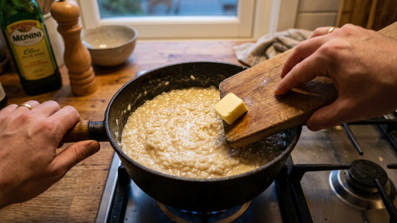 Chefs italianos concordam: para deixar o risoto mais cremoso sem exagerar na manteiga, o segredo é mexer menos do que muita gente imagina