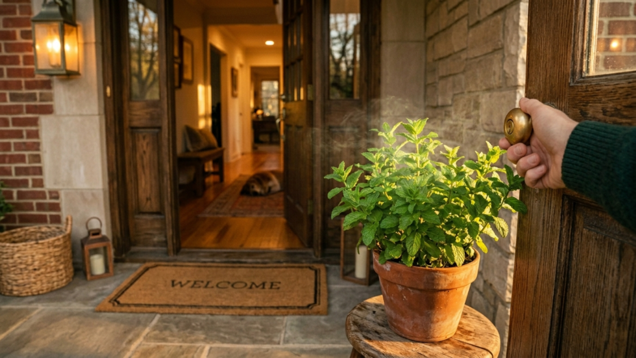 Poucos sabem para que serve colocar hortelã perto da porta de entrada